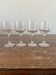 Four antique stemmed liqueur glasses in engraved crystal, 19th century