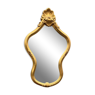 Large rococo mirror in gilded wood