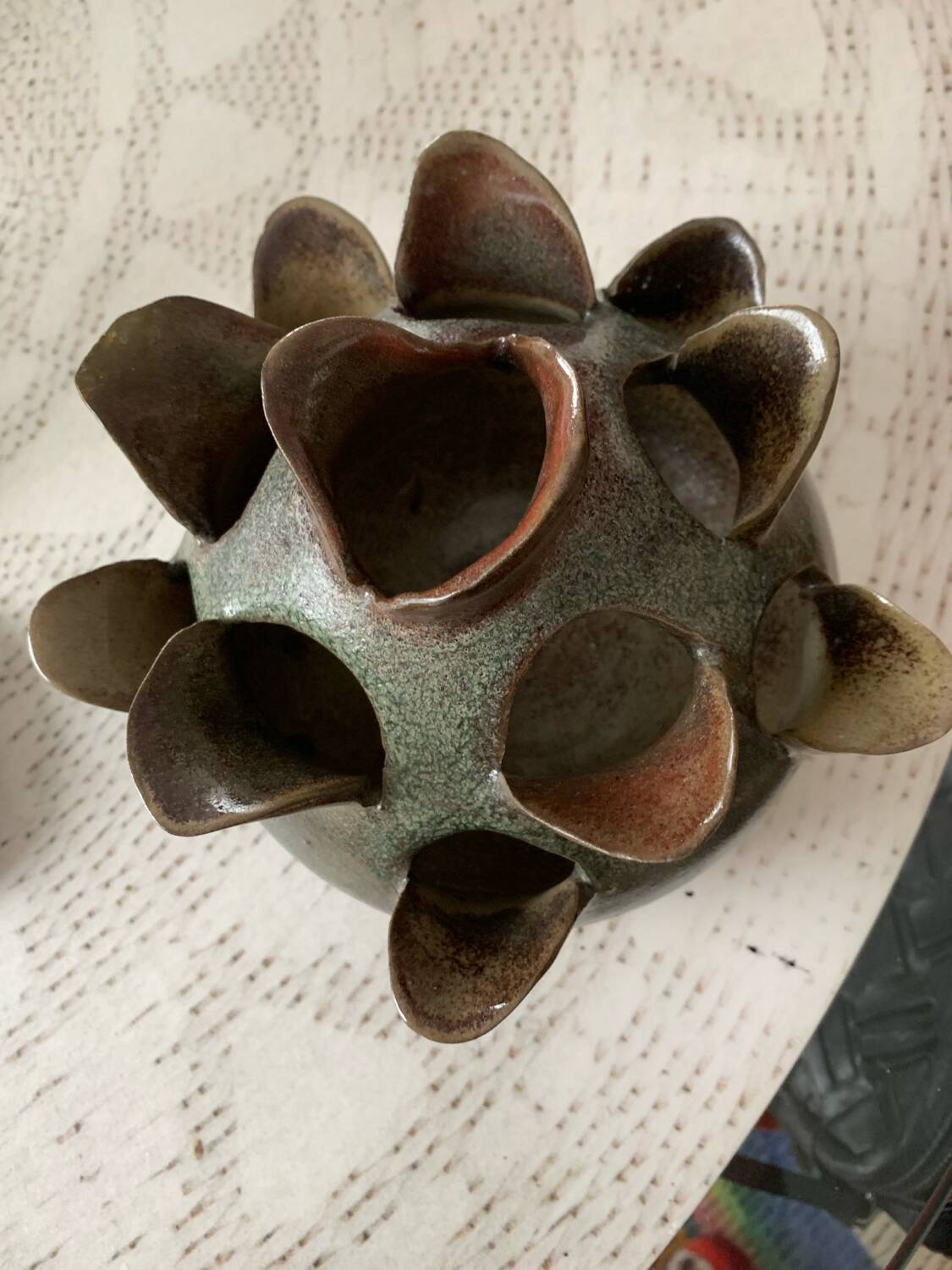 “Artichoke” vase in Vallauris stoneware