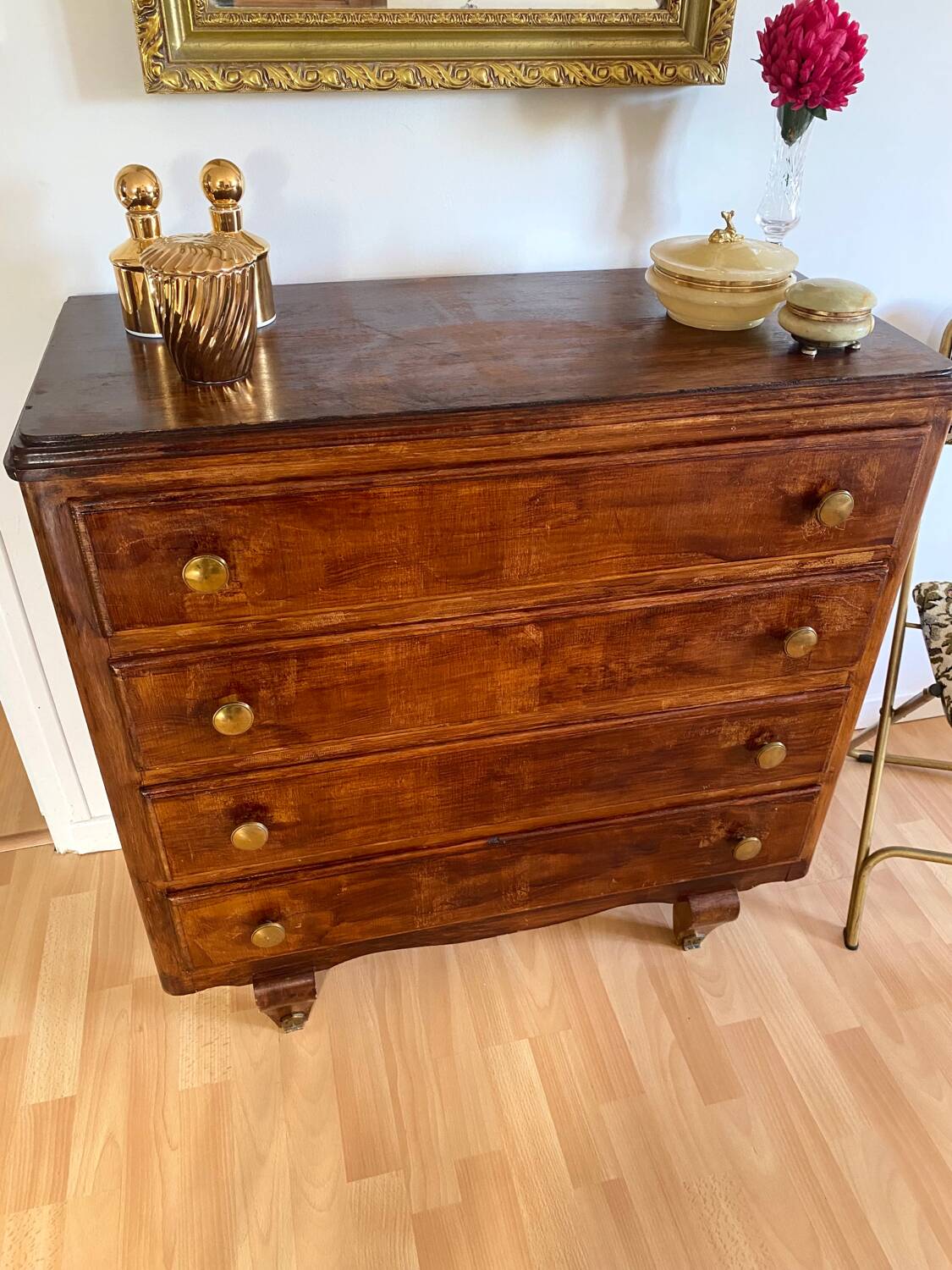 Old wooden chest of drawers