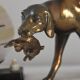 Veilleuse de style Art Déco chien au lièvre