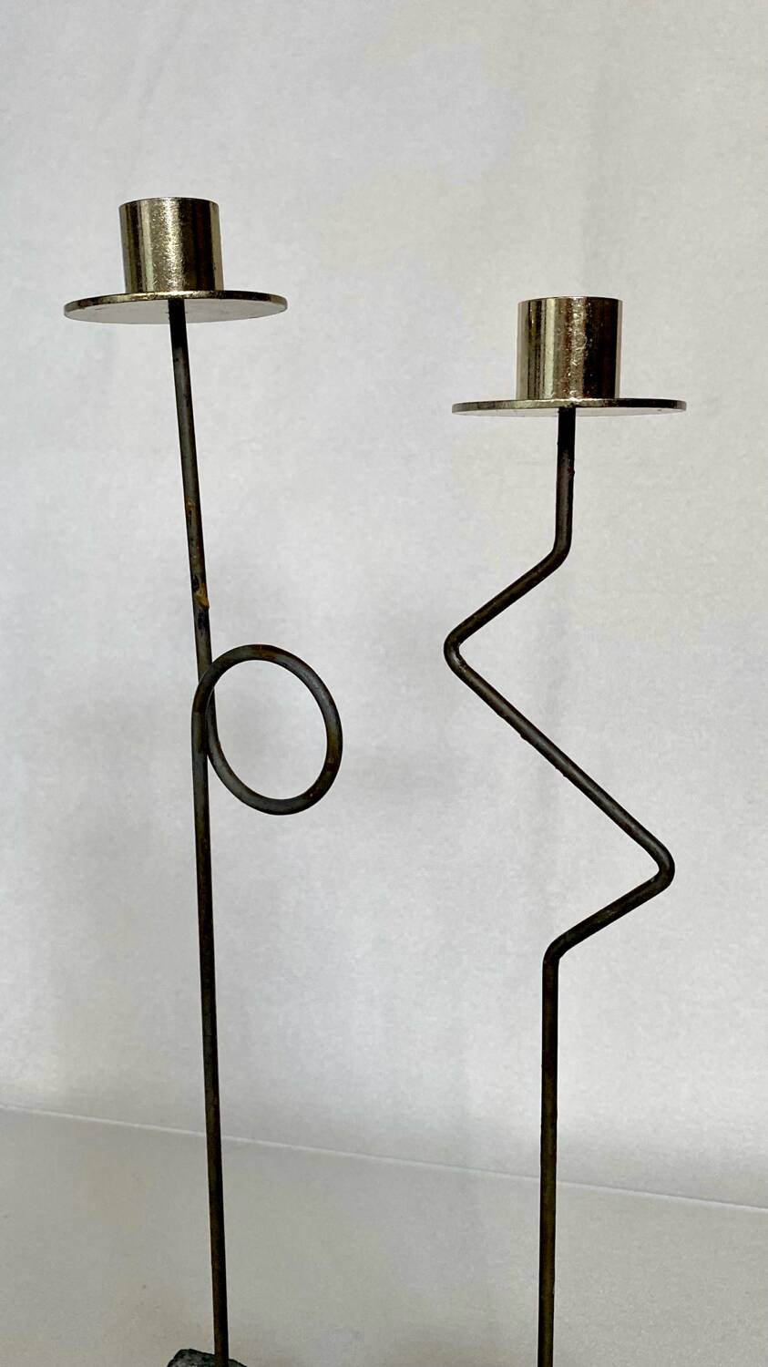 Set of 2 vintage candlesticks by Ehlen Johansson