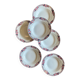 Set of 8 vintage soup plates decorated with pink and black flowers - Saint Amand