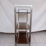 Metal and smoked glass shelf