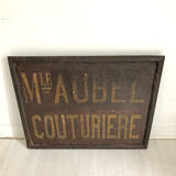 Cast-glass plate "Seamstress" early twentieth