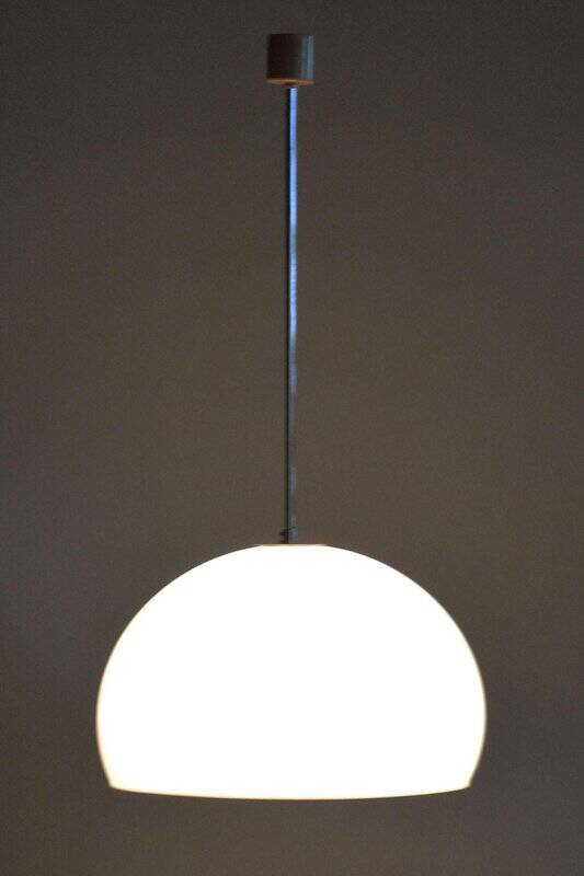 Mid-Century Chrome Chandelier by Guzzini for Meblo, Italy, 1970s
