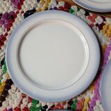 Set of 8 Lait de Salins dessert plates