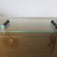 Plateau en verre et polycarbonate années 80 ers Memphis