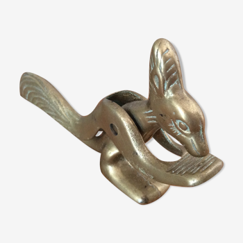 Brass squirrel nutcracker