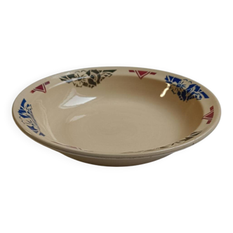 Large Badonviller art deco deep dish