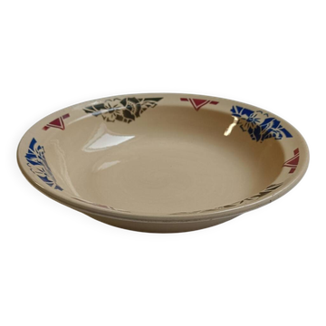 Large Badonviller art deco deep dish