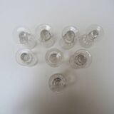 8 anciens verres à pied en cristal de style Caton