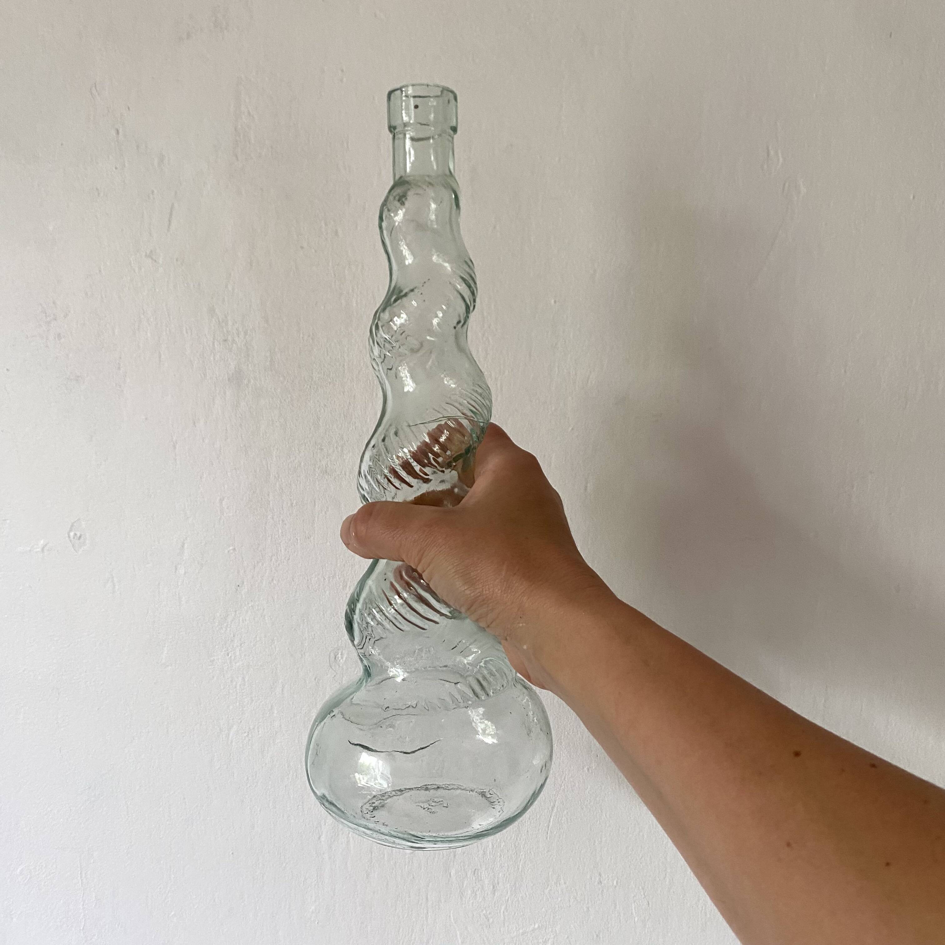 Vintage twisted Italian Empoli bottles