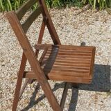 Chaise pliante bois massif