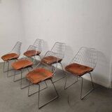 Set of six SM05 wire chairs by Cees Braakman for Pastoe, 1960s