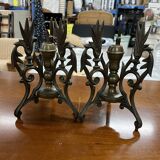 Pair of bronze candlesticks