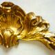 Antique gilt bronze pediment, furniture decoration, mirror, signed JF