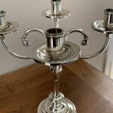 Silver-plated metal candelabrum