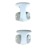2 patères en porcelaine de limoge