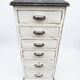 Meuble tiroirs chiffonnier industriel sapin 1950