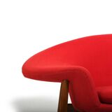 Fried Egg Teak Easychair by Hans Olsen 1950s