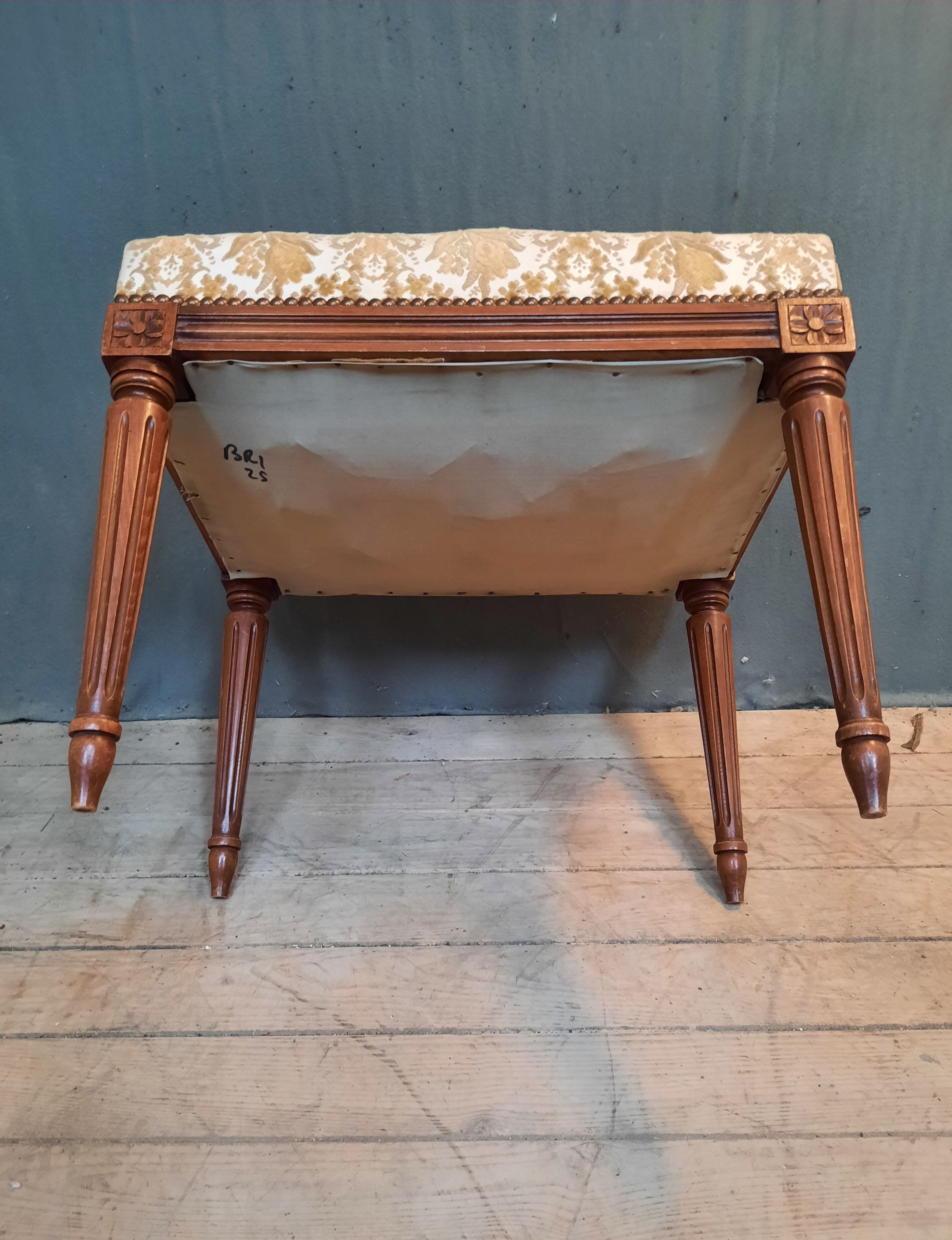 Pouf upholstered in Louis XVI style