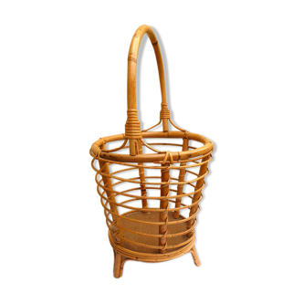 Worker in bamboo and rattan, vintage