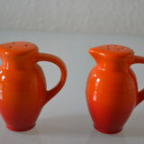 Le Creuset orange advertising salt and pepper