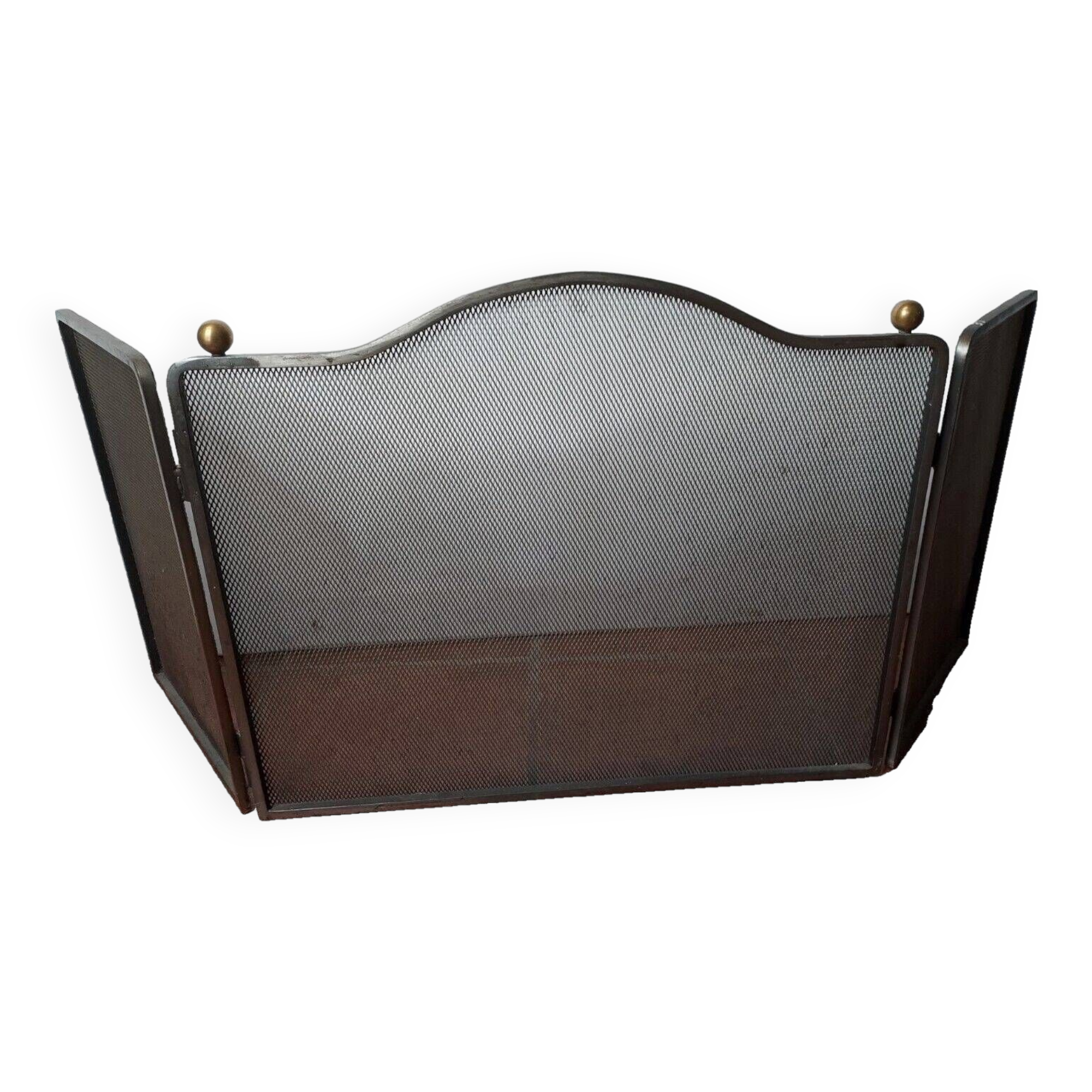 3-panel iron chimney fire screen