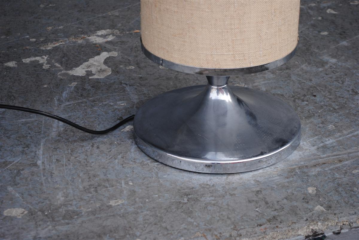 1970 See Delmas design light shade canvas and metal chrome