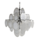 Large disc chandelier Vistosi Snowflake glass