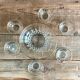 6 coupelles et le saladier verre vintage