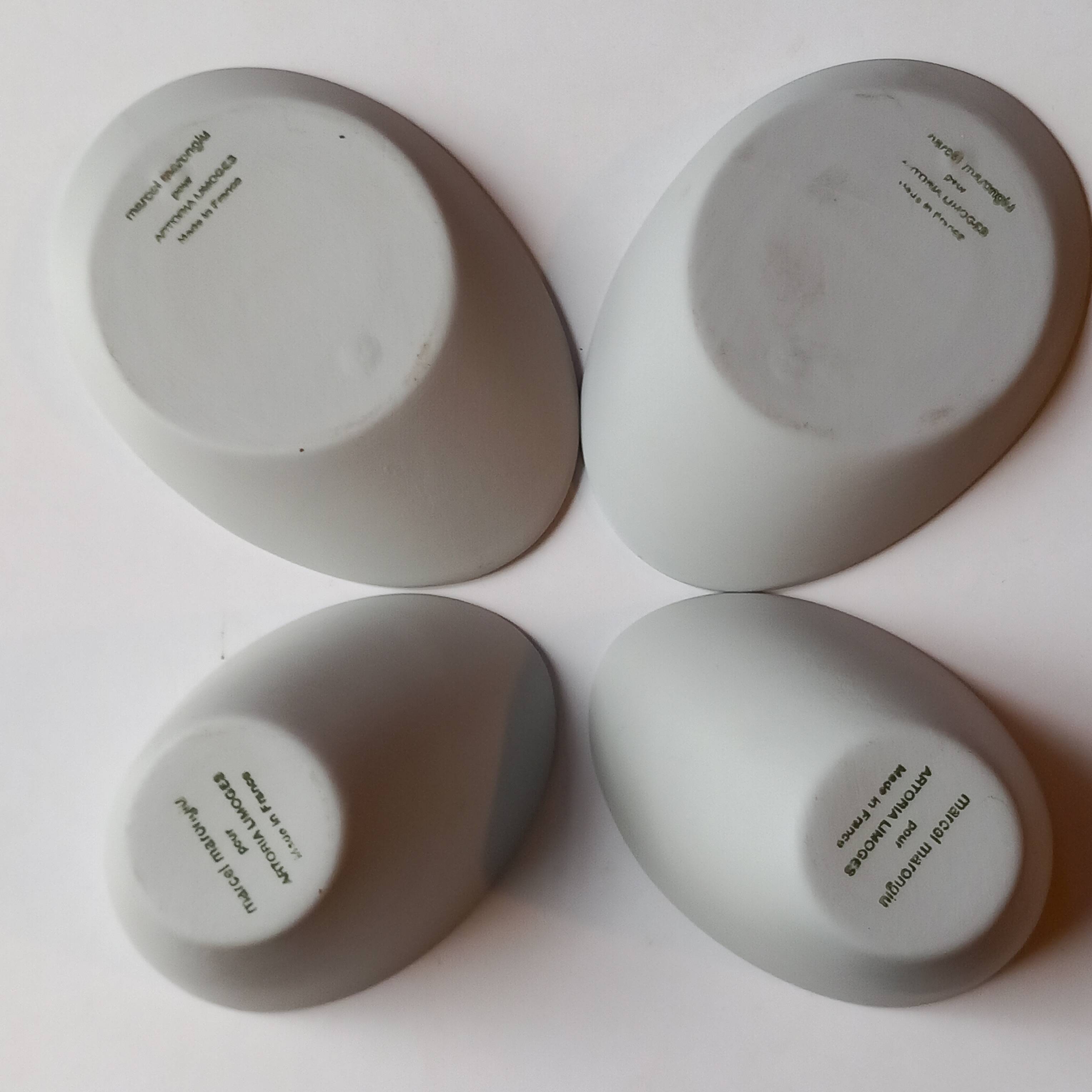 2 tasses ovoïde Artoria Limoges  Marcel Marongiu