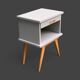 Paire de chevets pieds compas vintage 1950