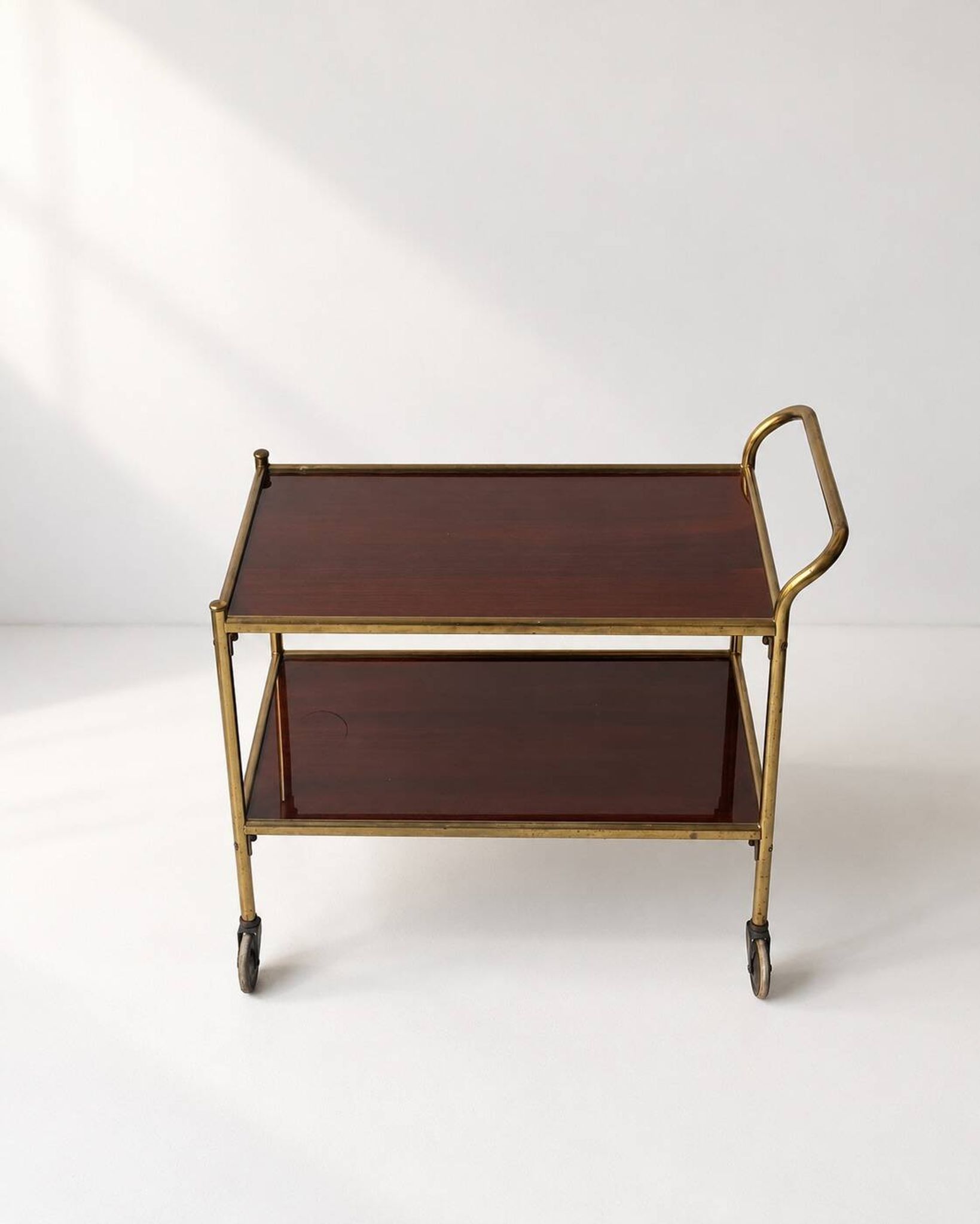Chariot de service en laiton vintage