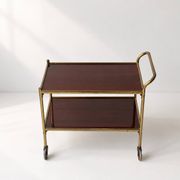 Chariot de service en laiton vintage