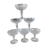 6 champagne glasses