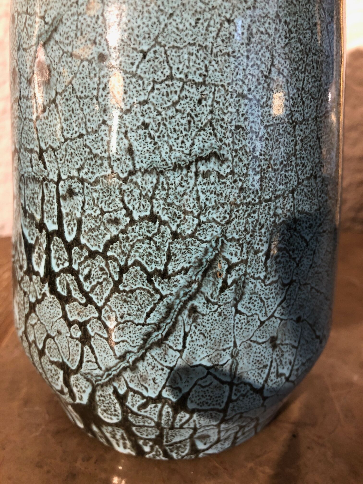 cracked vase signed accolay