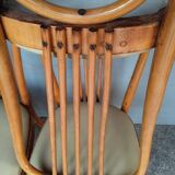 4 designer chairs in bent beech ep 1950 Italy