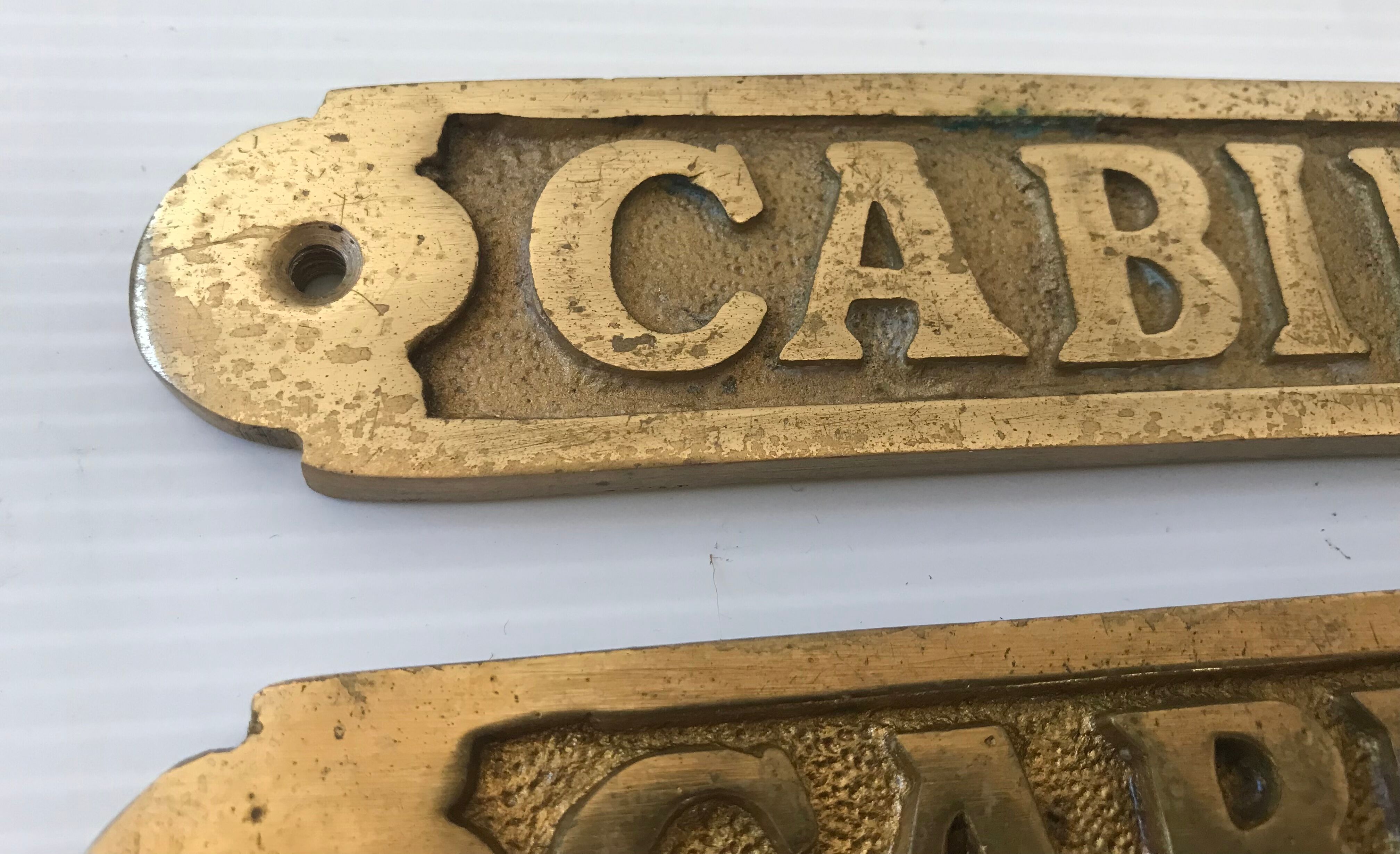 Solid brass door plates