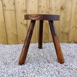 Solid wood tripod stool
