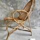 Rattan armchair with armrests - vintage 1960