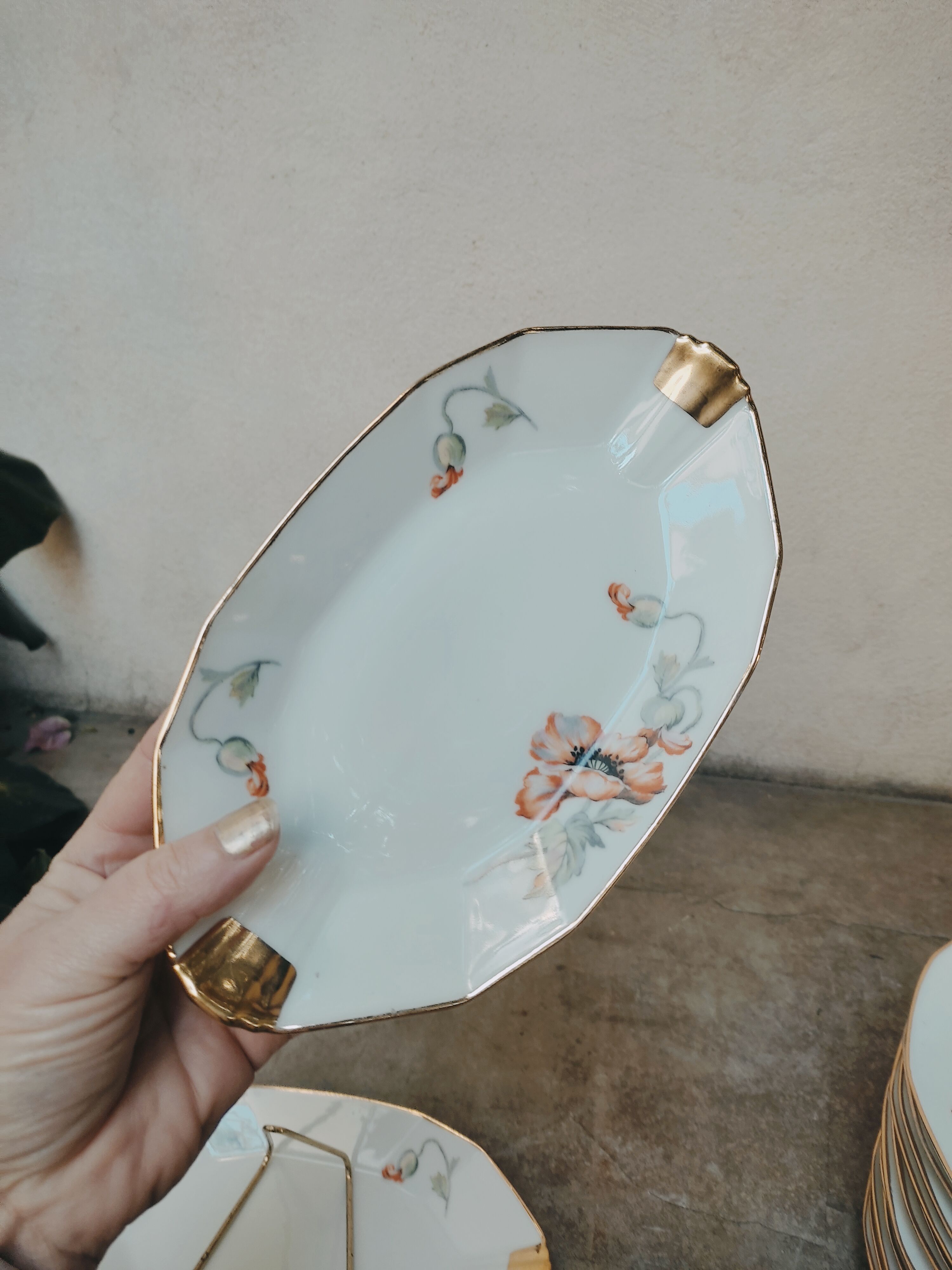 2 art deco porcelain raviers