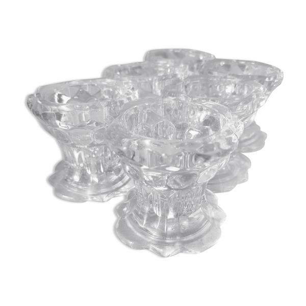 6 Bougeoirs en verre de Reims — Beyit