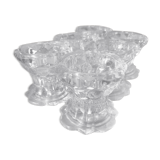 6 Bougeoirs en verre de Reims