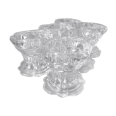 6 Reims glass candle holders