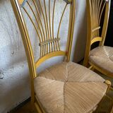 Duo of mulched Provencal chairs