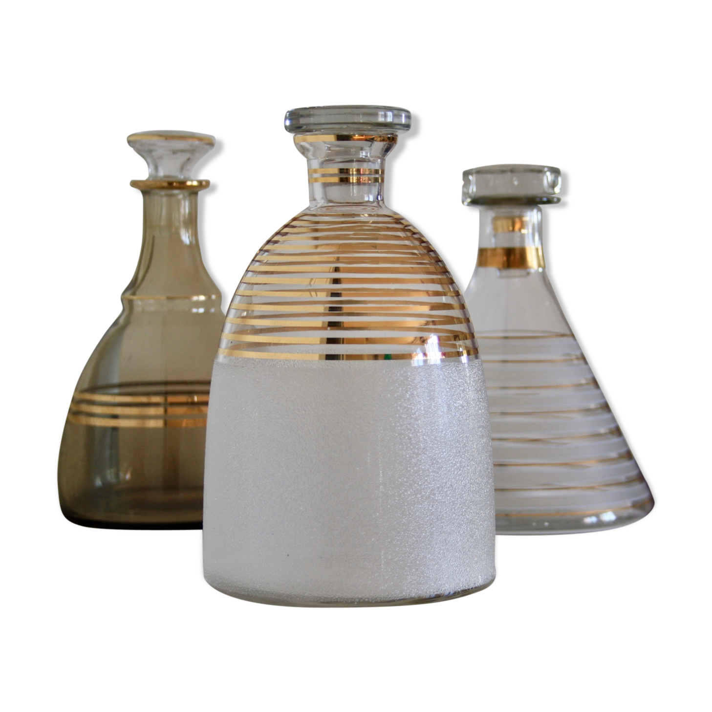 Decanters old set of 3