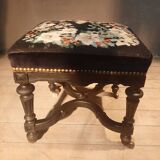 Blackened turned wooden stool '1900'
