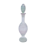 Carafe ancienne annelé irisé verre soufflé